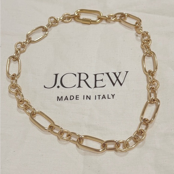 J.Crew mixed link gold necklace NWOT - Picture 3 of 5